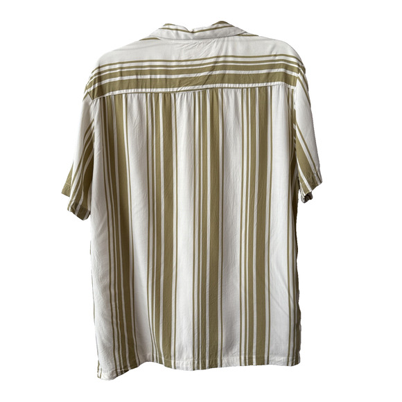 Denim Flower Ricky Singh Men's XL Retro Fitted Stripe Button Down Shirt Preppy - Picture 2 of 10